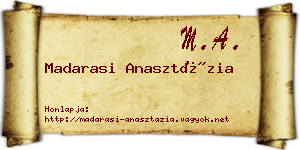 Madarasi Anasztázia névjegykártya